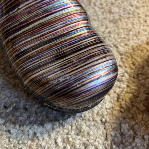 Dansko Pro XP Clogs Leather Stripped Grey Comfort Shoe Professional Nursing 7.5 - Picture 7 of 9